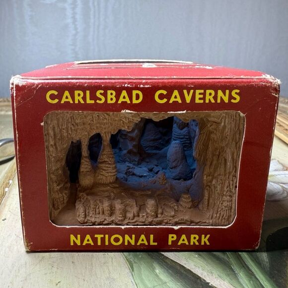 Vintage 3D Big Room Carlsbad Caverns National Park Diorama Souvenir Box - Picture 14 of 14